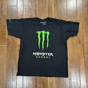 NEW Y2K Monster Energy T-Shirt Tee Mens Black Beast Short Sleeve BMX Racing XL